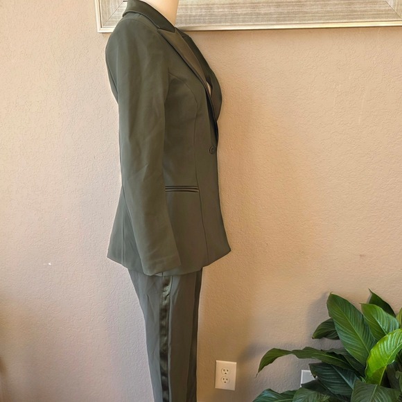 Chiara Boni La Petite Robe Olive Green Pant Suit Alex Blazer 40 Tux Pants 44 S M - Picture 5 of 16